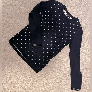 Tommy Hilfiger - Dark Navy Blue White Polkadot Sweater
